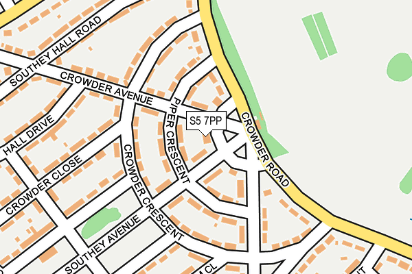 S5 7PP map - OS OpenMap – Local (Ordnance Survey)