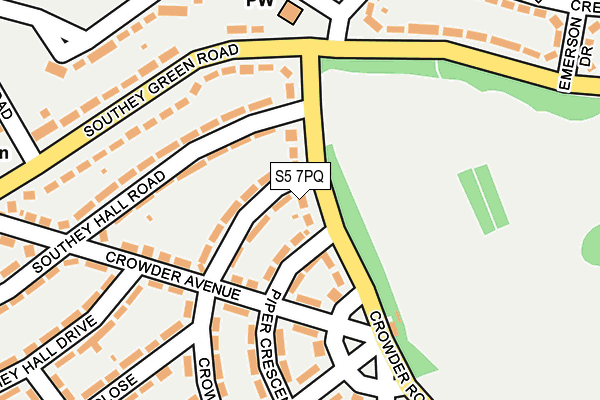 S5 7PQ map - OS OpenMap – Local (Ordnance Survey)