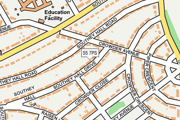 S5 7PS map - OS OpenMap – Local (Ordnance Survey)