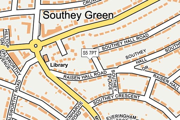 S5 7PT map - OS OpenMap – Local (Ordnance Survey)