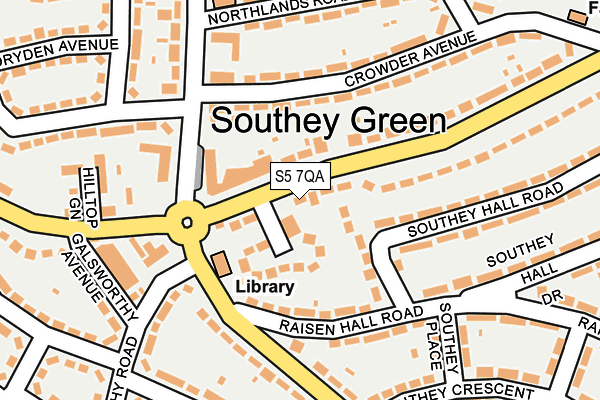 S5 7QA map - OS OpenMap – Local (Ordnance Survey)