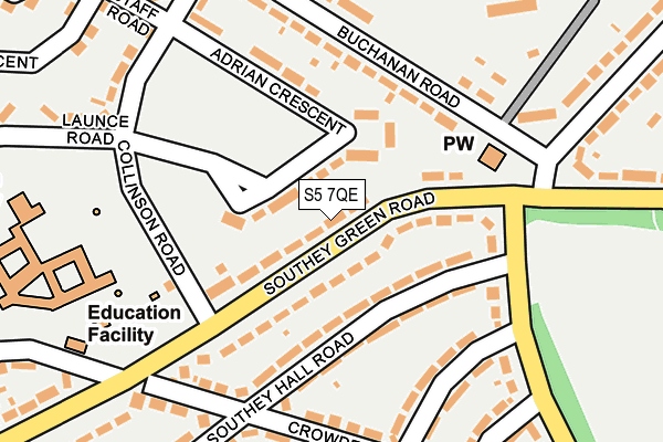 S5 7QE map - OS OpenMap – Local (Ordnance Survey)