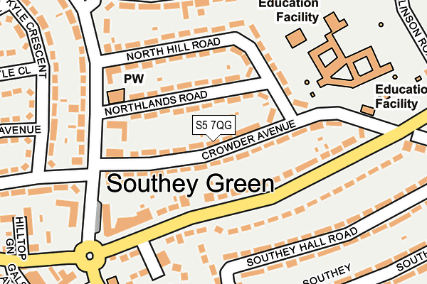 S5 7QG map - OS OpenMap – Local (Ordnance Survey)