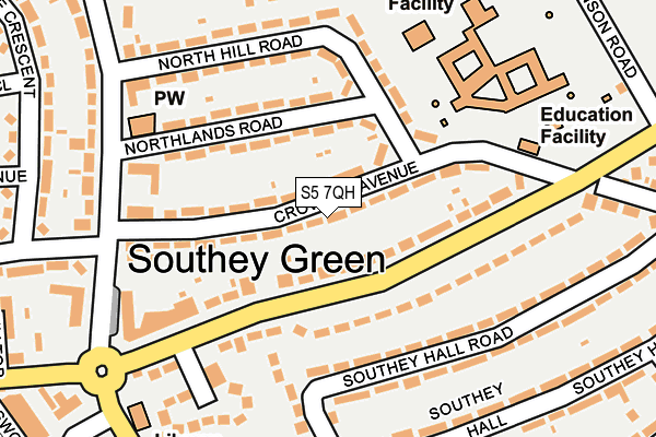 S5 7QH map - OS OpenMap – Local (Ordnance Survey)