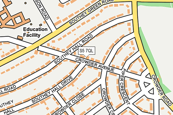 S5 7QL map - OS OpenMap – Local (Ordnance Survey)