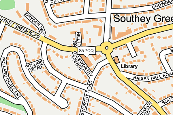 S5 7QQ map - OS OpenMap – Local (Ordnance Survey)