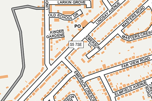 S5 7SE map - OS OpenMap – Local (Ordnance Survey)