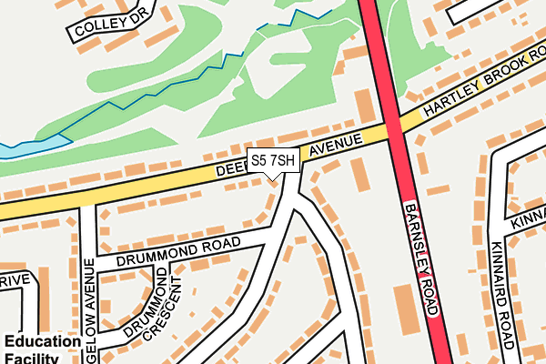 S5 7SH map - OS OpenMap – Local (Ordnance Survey)