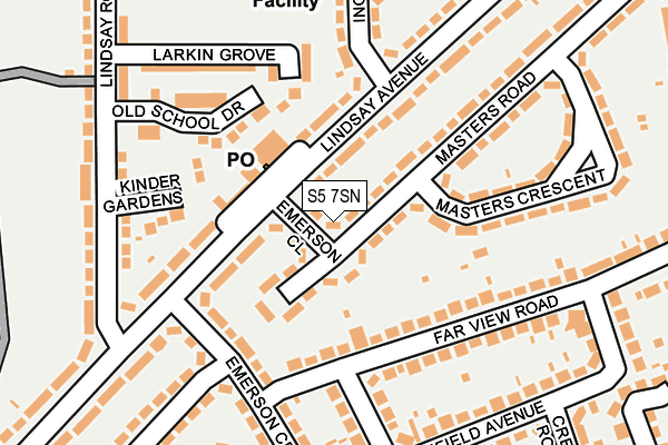 S5 7SN map - OS OpenMap – Local (Ordnance Survey)