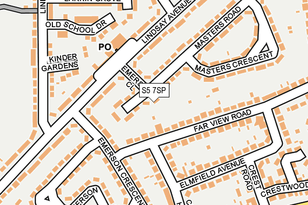 S5 7SP map - OS OpenMap – Local (Ordnance Survey)