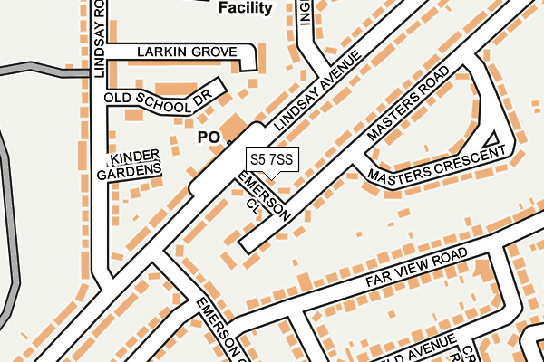 S5 7SS map - OS OpenMap – Local (Ordnance Survey)