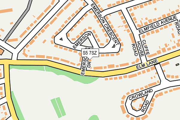 S5 7SZ map - OS OpenMap – Local (Ordnance Survey)