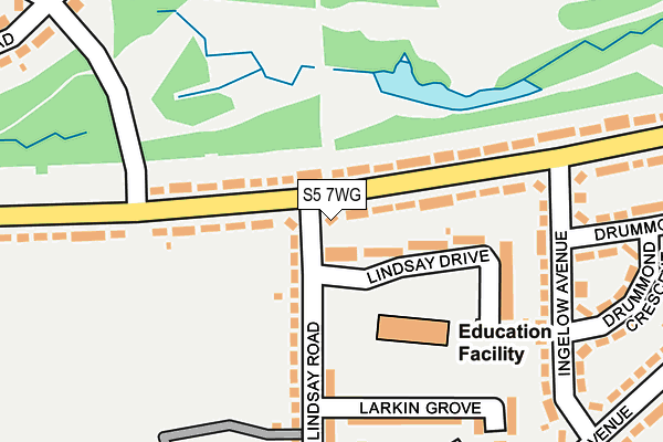 S5 7WG map - OS OpenMap – Local (Ordnance Survey)