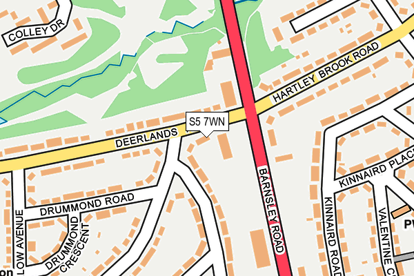 S5 7WN map - OS OpenMap – Local (Ordnance Survey)