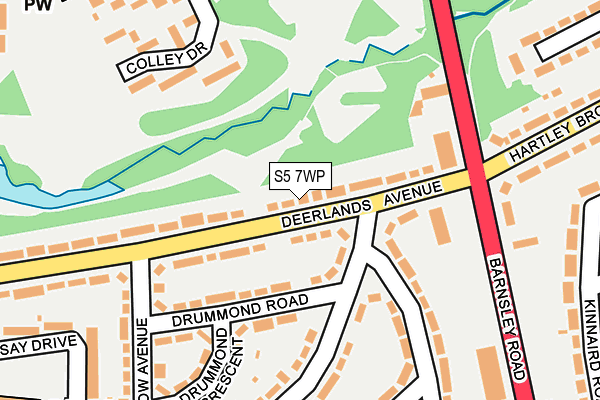 S5 7WP map - OS OpenMap – Local (Ordnance Survey)