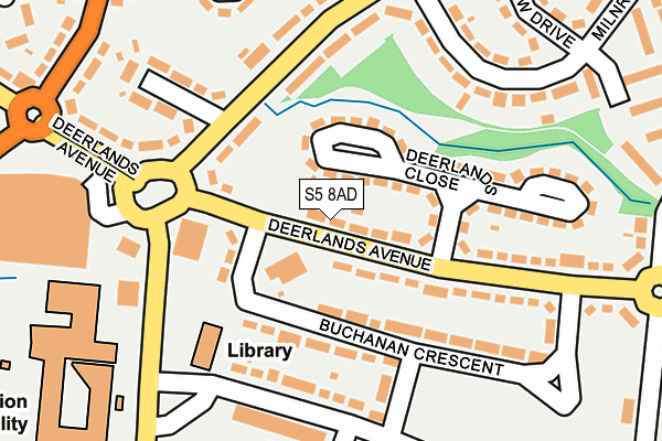 S5 8AD map - OS OpenMap – Local (Ordnance Survey)