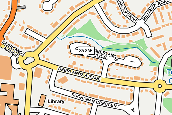 S5 8AE map - OS OpenMap – Local (Ordnance Survey)