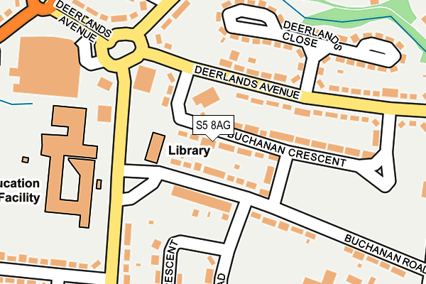 S5 8AG map - OS OpenMap – Local (Ordnance Survey)
