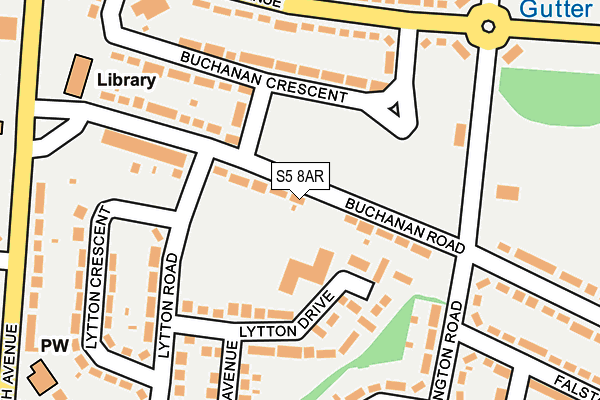 S5 8AR map - OS OpenMap – Local (Ordnance Survey)