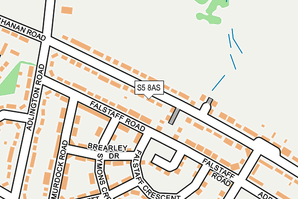 S5 8AS map - OS OpenMap – Local (Ordnance Survey)