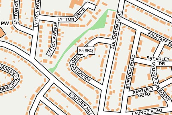 S5 8BQ map - OS OpenMap – Local (Ordnance Survey)