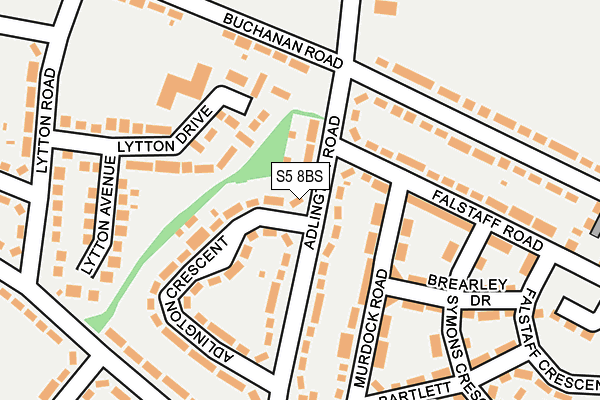 S5 8BS map - OS OpenMap – Local (Ordnance Survey)