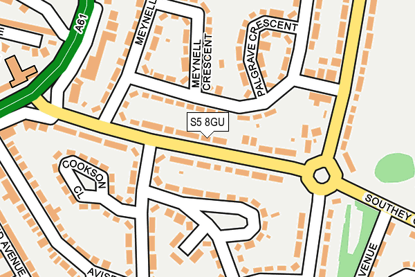 S5 8GU map - OS OpenMap – Local (Ordnance Survey)