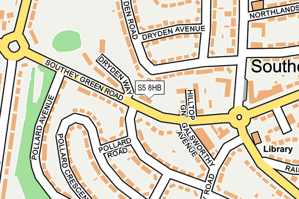 S5 8HB map - OS OpenMap – Local (Ordnance Survey)