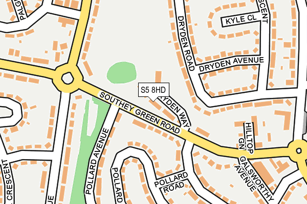S5 8HD map - OS OpenMap – Local (Ordnance Survey)