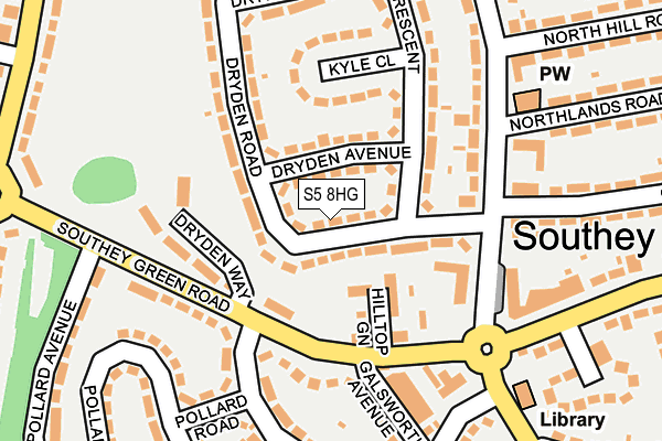 S5 8HG map - OS OpenMap – Local (Ordnance Survey)