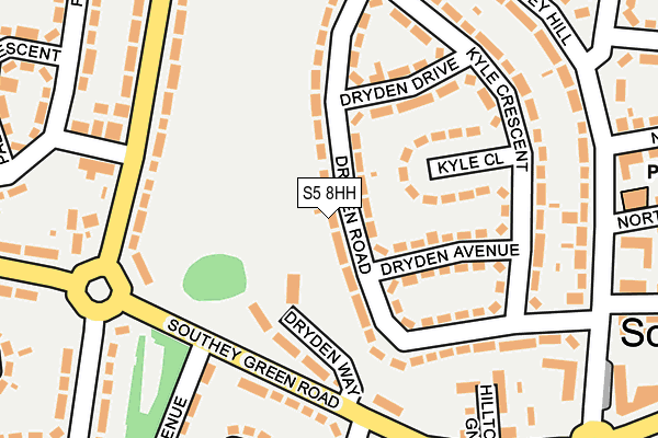 S5 8HH map - OS OpenMap – Local (Ordnance Survey)