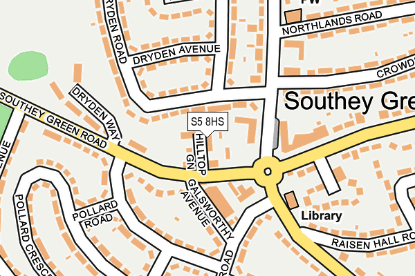 S5 8HS map - OS OpenMap – Local (Ordnance Survey)