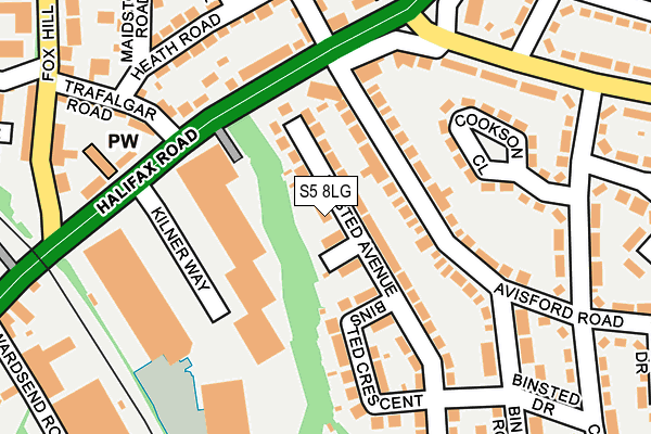 S5 8LG map - OS OpenMap – Local (Ordnance Survey)