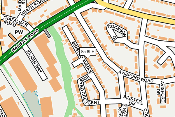 S5 8LH map - OS OpenMap – Local (Ordnance Survey)