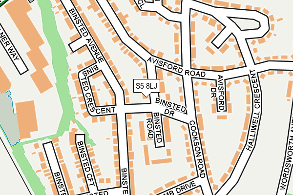 S5 8LJ map - OS OpenMap – Local (Ordnance Survey)