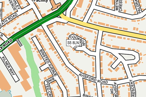 S5 8LN map - OS OpenMap – Local (Ordnance Survey)
