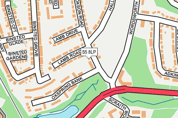 S5 8LP map - OS OpenMap – Local (Ordnance Survey)
