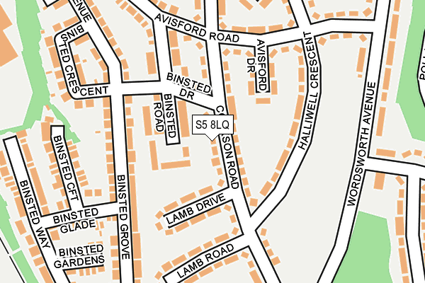 S5 8LQ map - OS OpenMap – Local (Ordnance Survey)