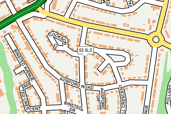 S5 8LS map - OS OpenMap – Local (Ordnance Survey)