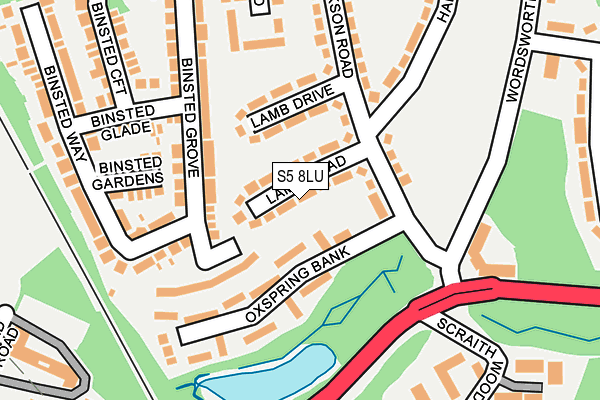 S5 8LU map - OS OpenMap – Local (Ordnance Survey)