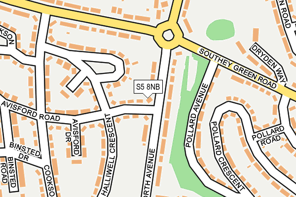 S5 8NB map - OS OpenMap – Local (Ordnance Survey)