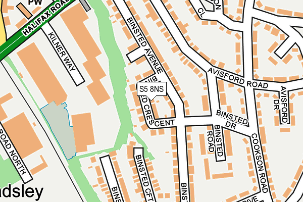 S5 8NS map - OS OpenMap – Local (Ordnance Survey)