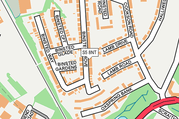 S5 8NT map - OS OpenMap – Local (Ordnance Survey)