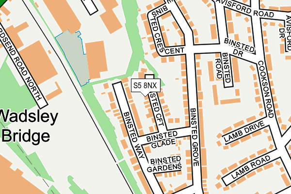 S5 8NX map - OS OpenMap – Local (Ordnance Survey)