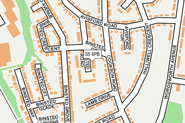 S5 8PB map - OS OpenMap – Local (Ordnance Survey)