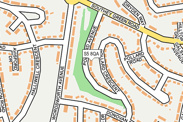 S5 8QA map - OS OpenMap – Local (Ordnance Survey)
