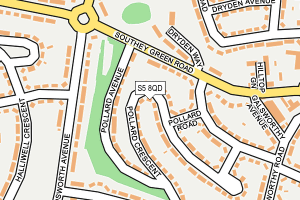 S5 8QD map - OS OpenMap – Local (Ordnance Survey)