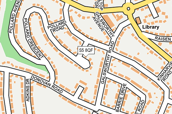 S5 8QF map - OS OpenMap – Local (Ordnance Survey)
