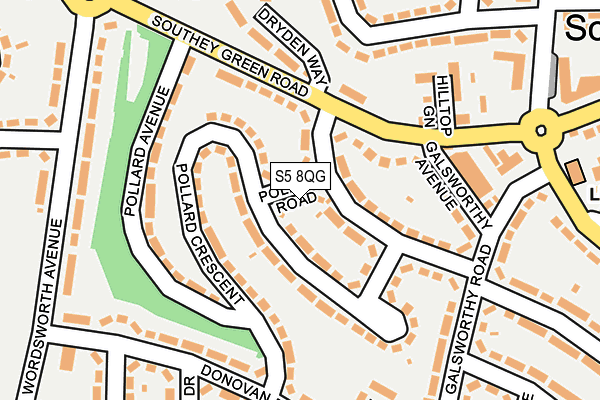S5 8QG map - OS OpenMap – Local (Ordnance Survey)