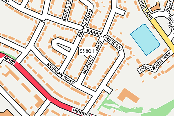 S5 8QH map - OS OpenMap – Local (Ordnance Survey)